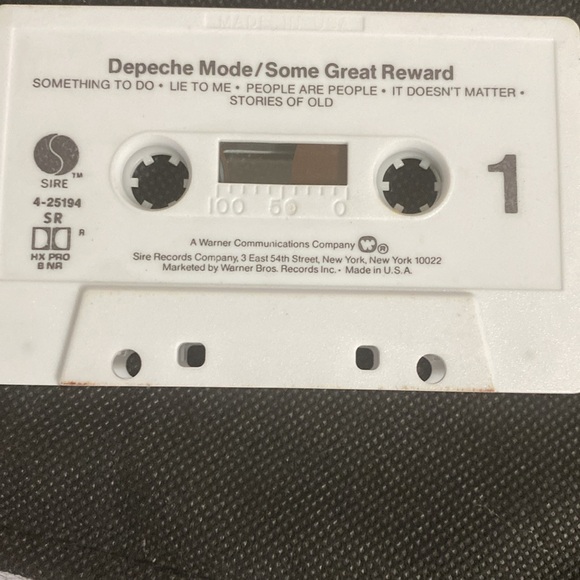 Vintage classic 84’s cassette tape-Some Great Reward by Depeche Mode - Picture 3 of 7